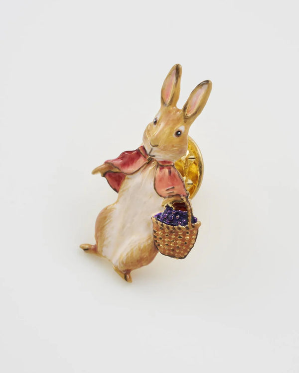 Fable England Peter Rabbit: Flopsy with Basket Brooch