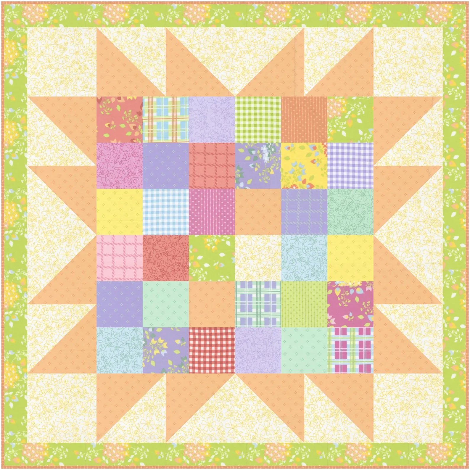 Barn Star 10 Quilt Pattern by Corey Yoder of Coriander Quilts