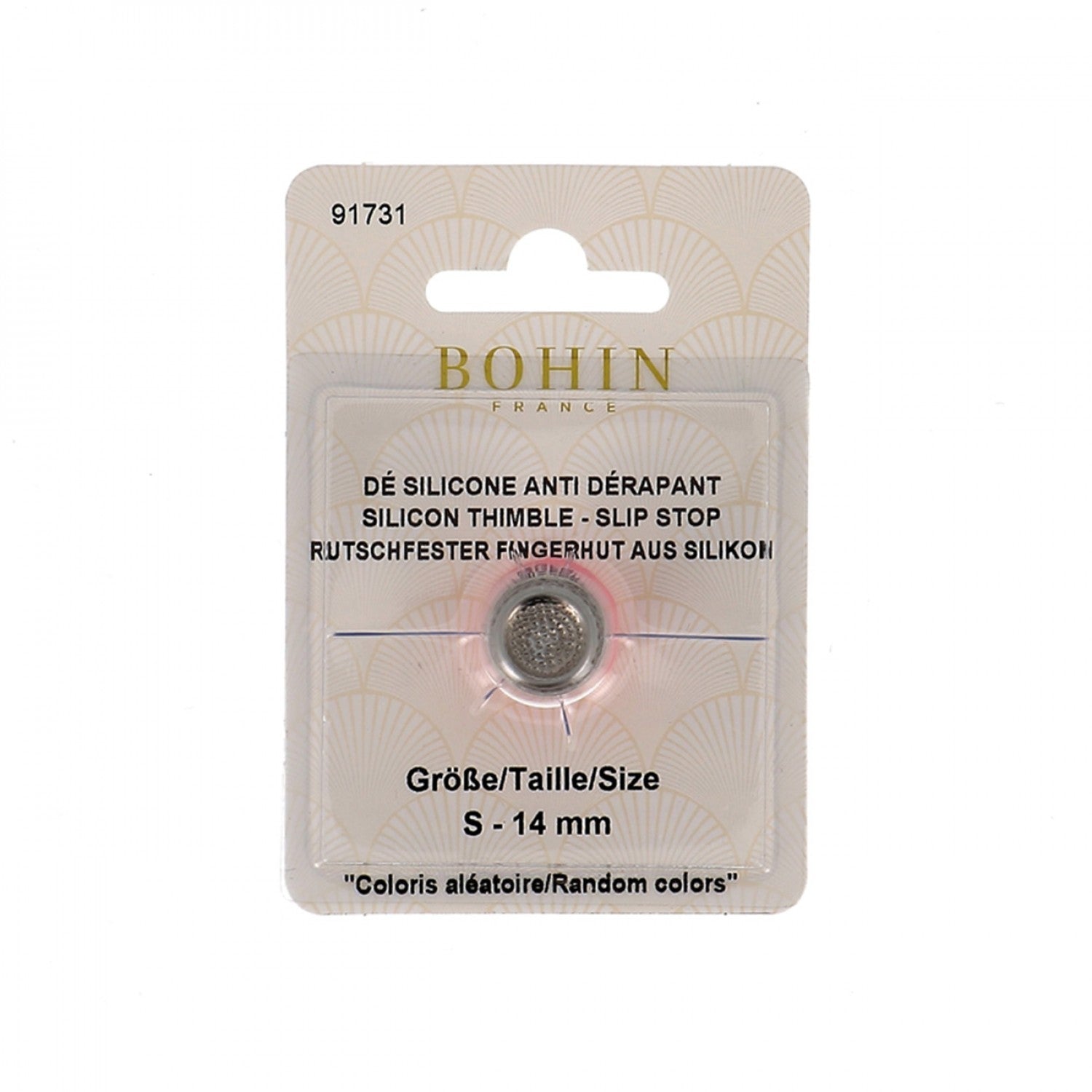 Slip Stop Silicon Thimble with Metal Top - Small