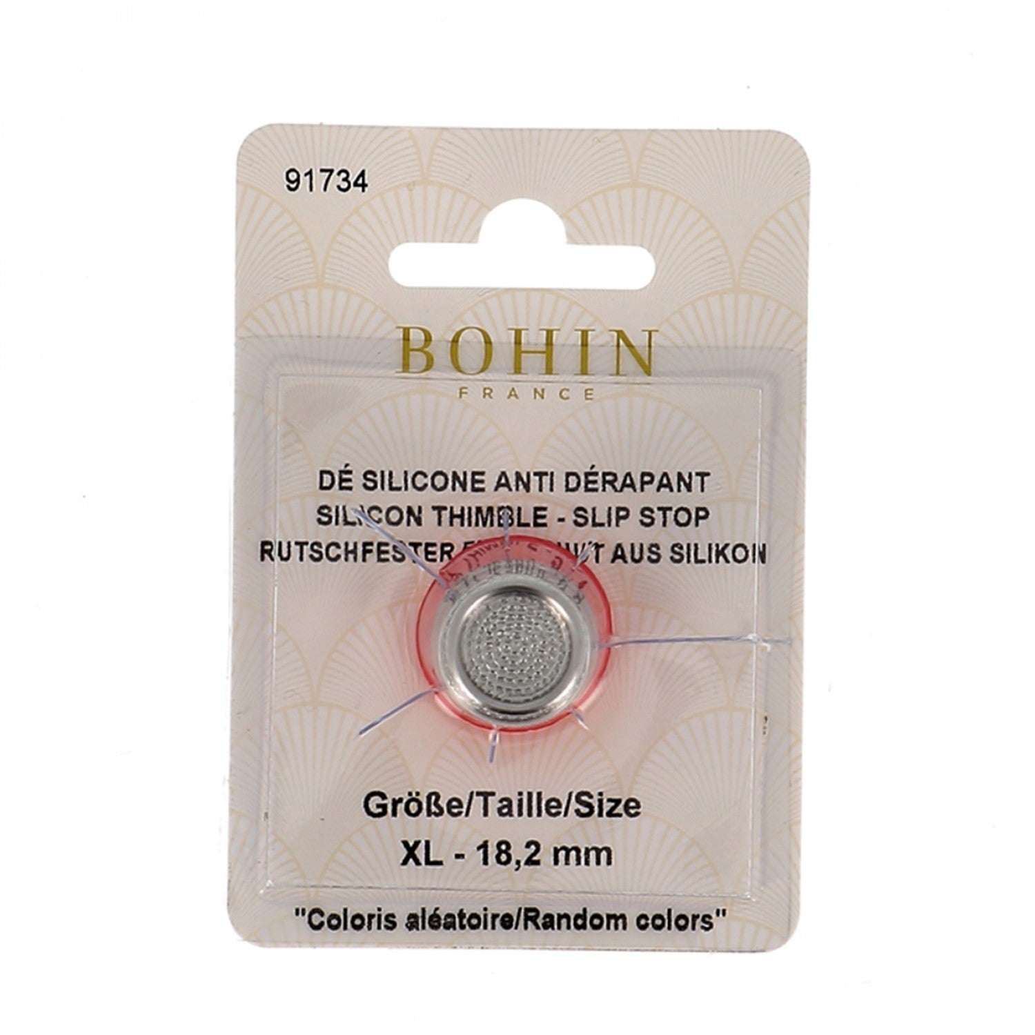 Slip Stop Silicon Thimble with Metal Top - XLarge