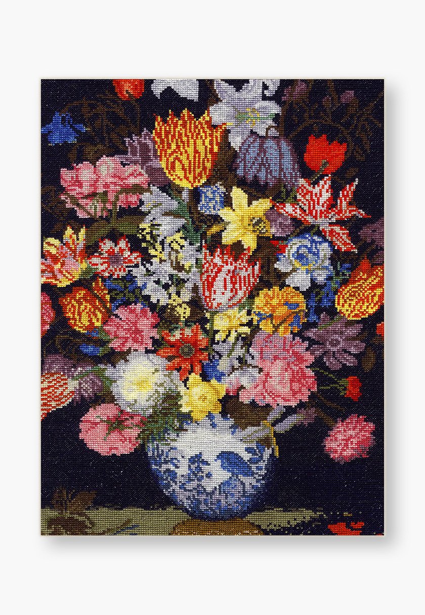 DMC – Kit de point de croix « Nature morte aux fleurs » d’Ambrosius Bosschaert – Niveau expert