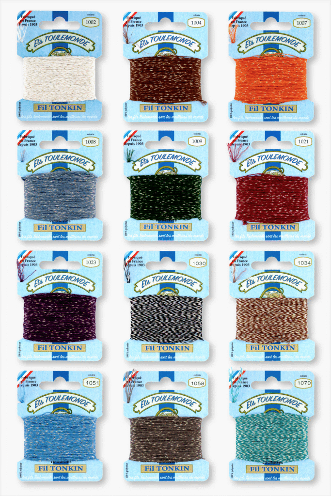 Maison Sajou Toulemonde – Embroidery thread Tonkin box 12 vintage box colours