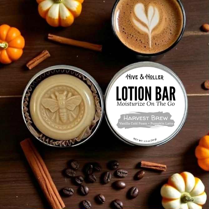 Harvest Brew Solid Lotion Bar for dry, crafty hands
