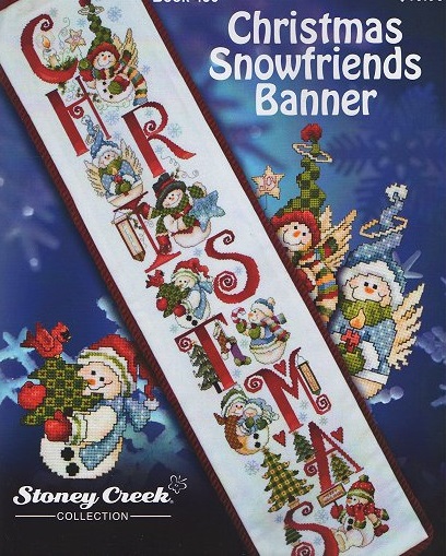 Christmas Snowfriends Banner Book 430 - Cross Stitch Chart