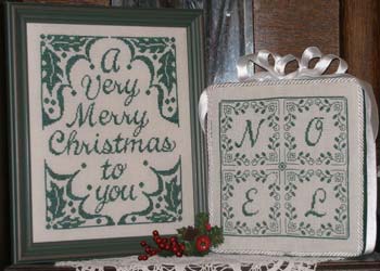 Christmas Greetings - One Color Wonders - Cross Stitch Chart