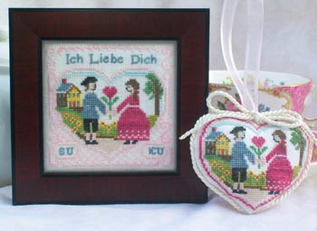 I Love You - Ich Liebe Dich - Cross Stitch Chart
