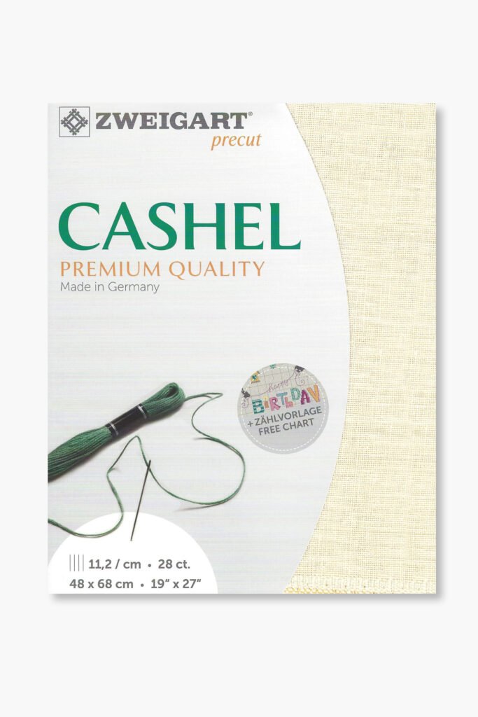 ZWEIGART Cashel 3281 – Precut Linen Fabric 28 Count – Colour 222 – (48 × 68 cm)