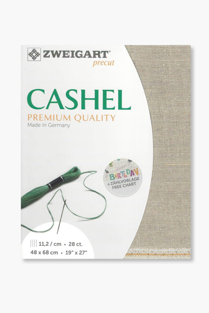 ZWEIGART Cashel 3281 – Tessuto di lino pretagliato 28 count – Colore 53 – (48 × 68 cm)
