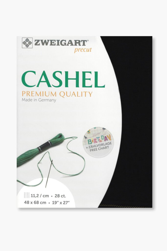 ZWEIGART Cashel 3281 – Tessuto di lino pretagliato 28 count – Colore 720 – (48 × 68 cm)