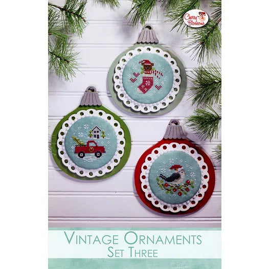 Vintage Ornaments - Set Three - Cherry Blossoms