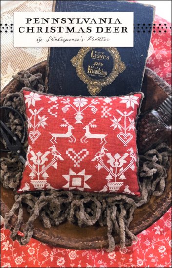 Pennsylvania Christmas Deer Cross Stitch Pattern by Shakespeare's Peddler