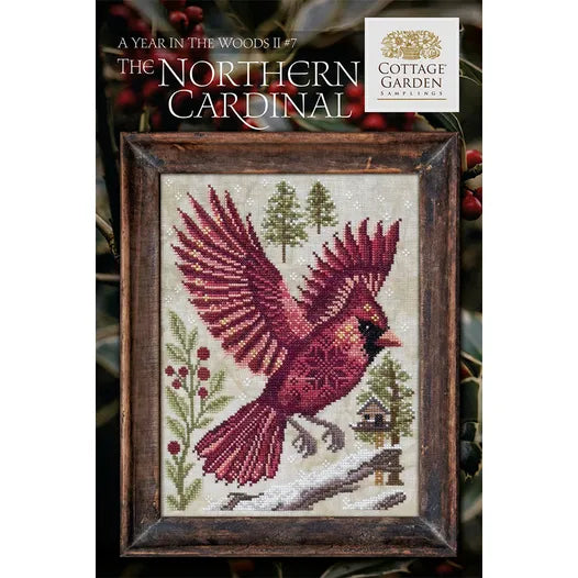 Northern Cardinal - A Year in the Woods II #7 -Cottage Garden Samplings