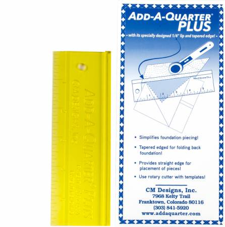 Add A Quarter Plus Ruler 6" ~ Pink