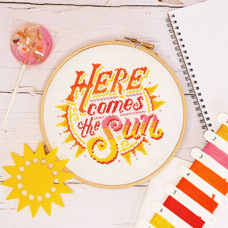 Here Comes the Sun - Cross Stitch Kit Beginner Friendly