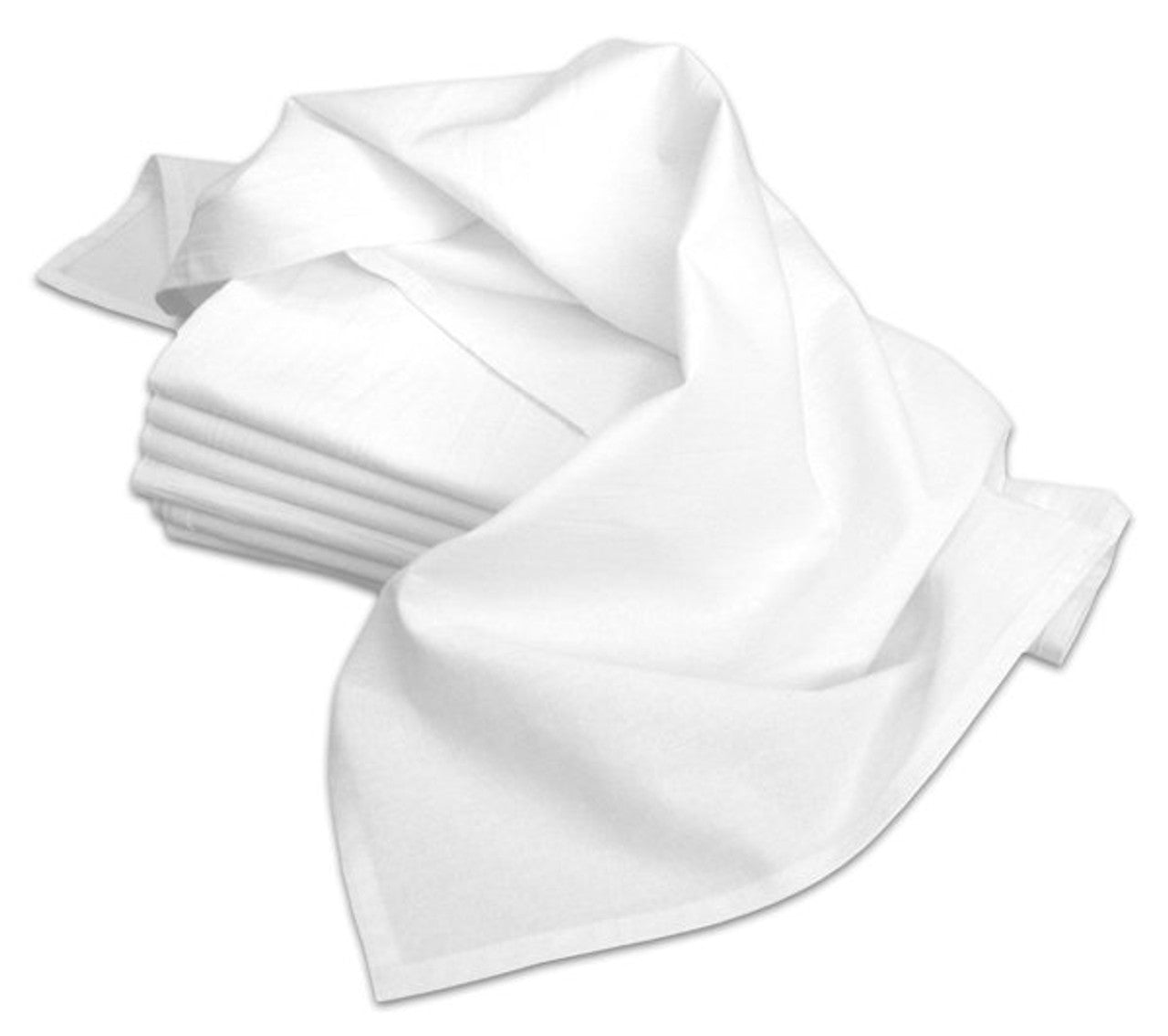 Aunt Martha's Flour Sack Tea Towels Singles 28" x 28" Classic White