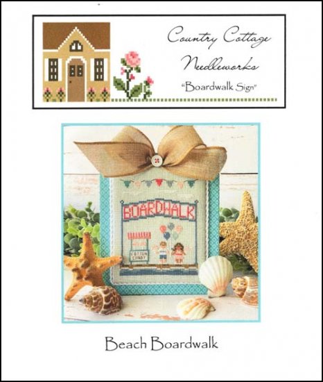 Beach Boardwalk: Part 4 Boardwalk Sign Cross Stitch Pattern by County Cottage Needleworks
