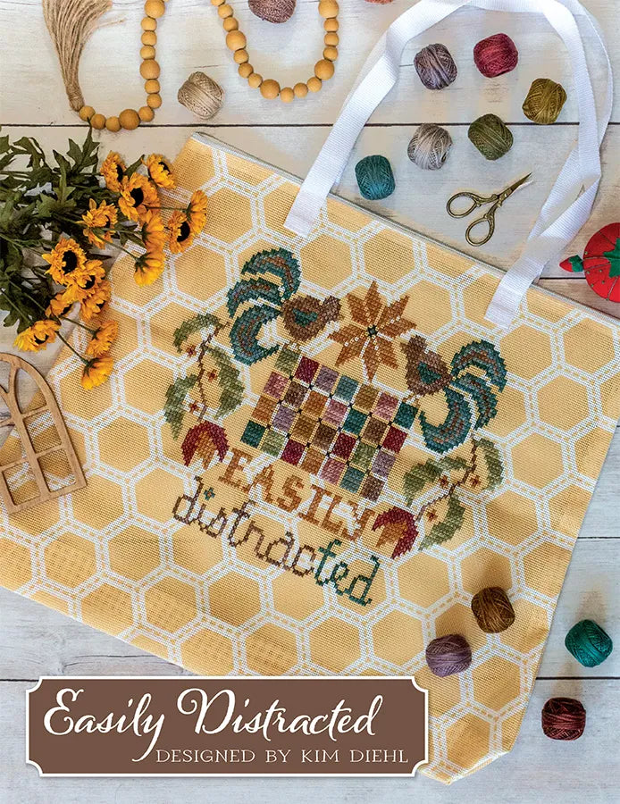 Easily Distracted Cross Stitch Pattern by Kim Diehl