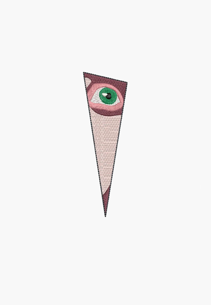 EYE THROUGH THE SLIT – Maschinenstickerei Design – Sofortiger Download