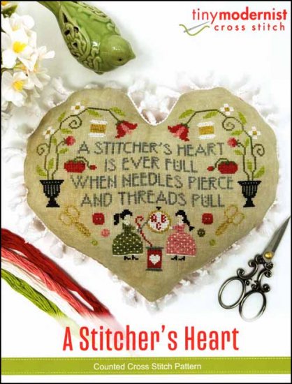 A Stitcher's Heart Cross Stitch Pattern by Tiny Modernist
