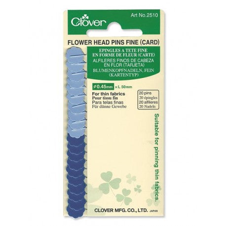 Flower Head Pins in 2 Colours - Fine