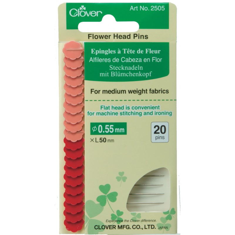 Flower Head Pins in 2 Colours - Size 32