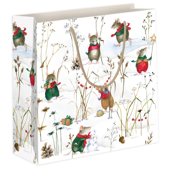 Gift Bag, Large, Winter Mice