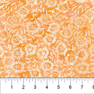 CLEARANCE Northcott Fabrics - Pebbles & Daisies by Banyan Batiks - 80852-52 - Peach