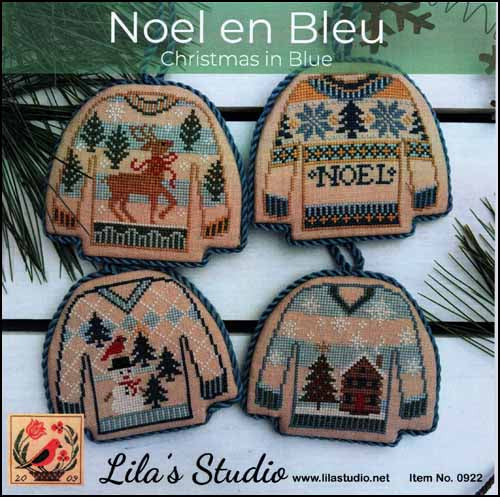 Noel en Bleu Cross Stitch Pattern by Lila's Studio