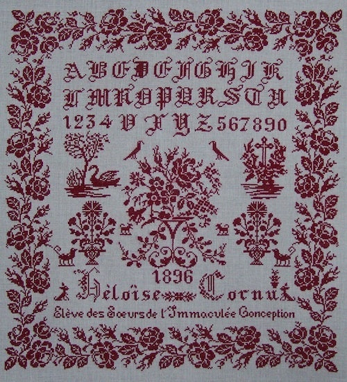Héloïse Cornu 1898 - Red Version, pattern by Reflets De Soie