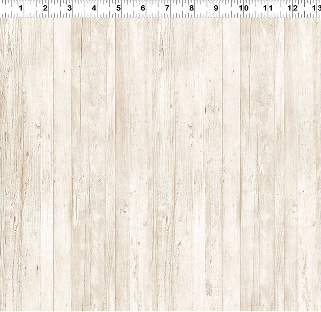 Enjoy The Little Things Light Khaki Digital Barnboard Fabric Yardage
