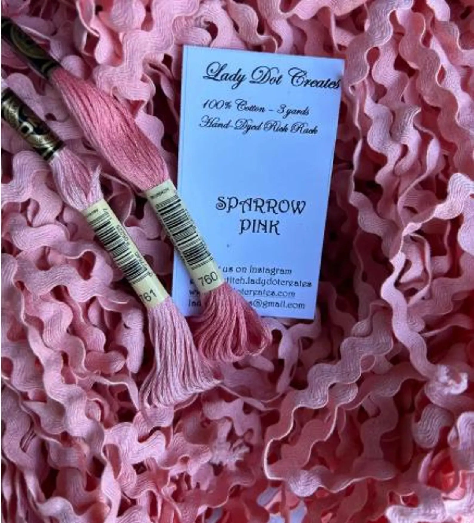 Rick Rack Trim by Lady Dot Creates - Sparrow Pink