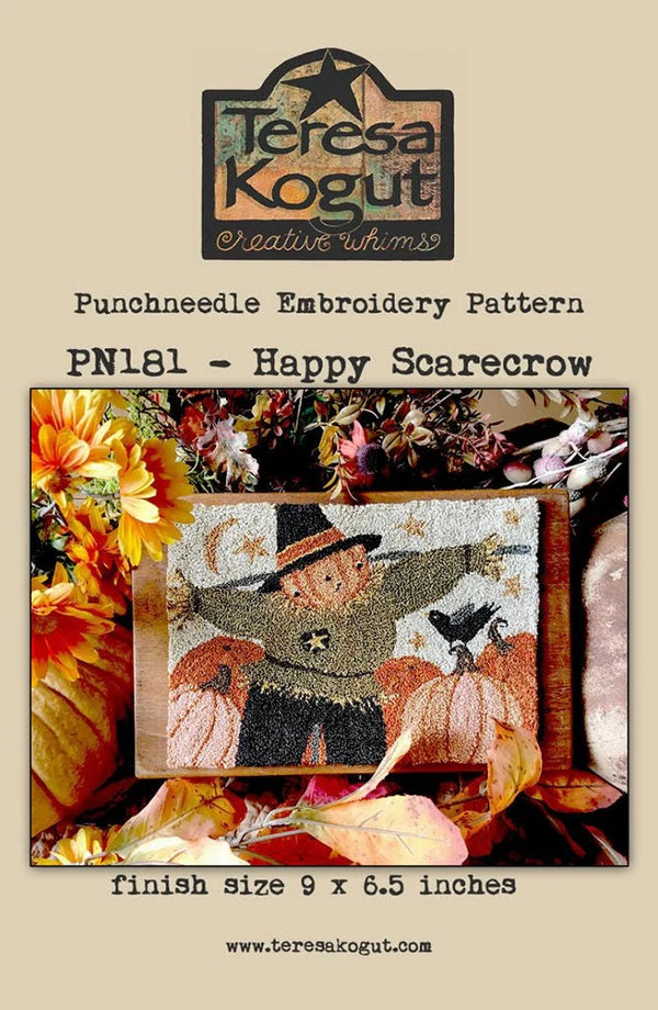 Happy Scarecrow, by Teresa Kogut Punch needle pattern