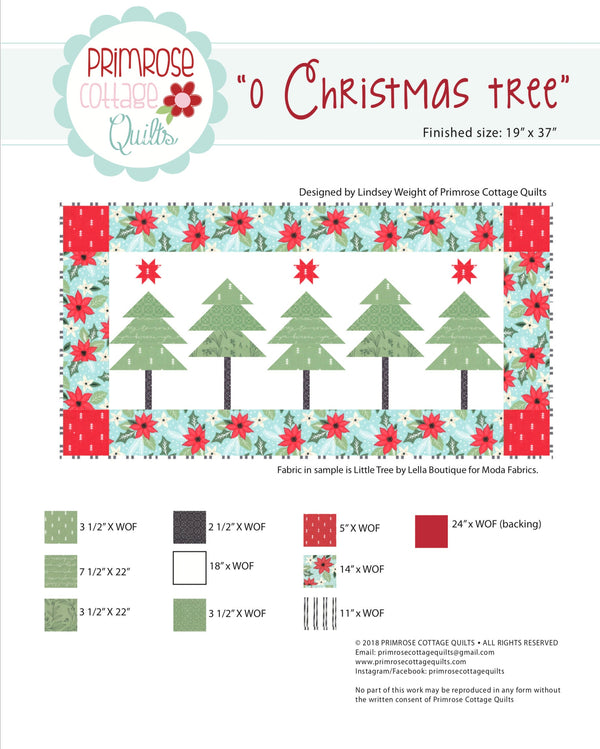 O Christmas Tree by Lindsey Weight of Primrose Cottage Quilts - Quilt PDF Pattern