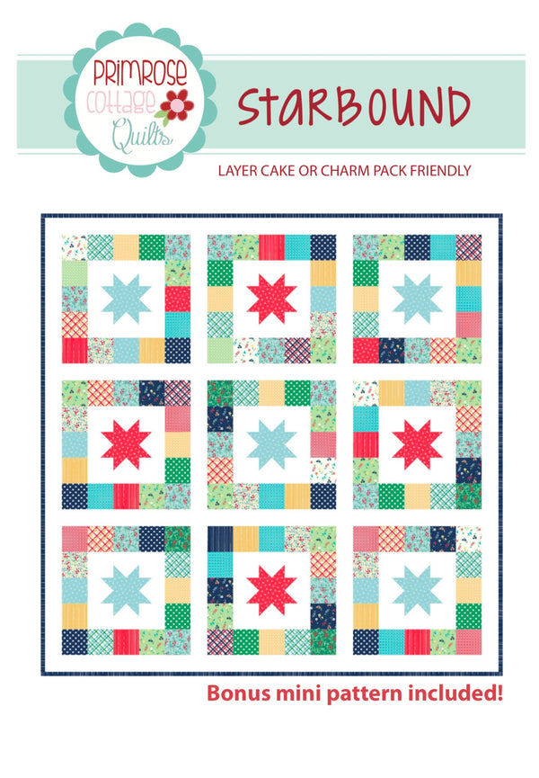 Starbound Quilt by Lindsey Weight of Primrose Cottage Quilts - PAPER Pattern PCQ-007