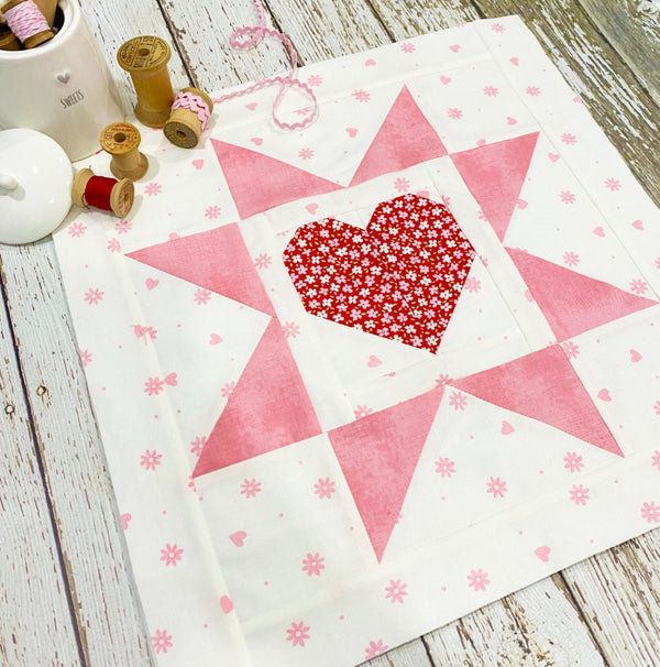 Heart in a Star by Lindsey Weight of Primrose Cottage Quilts - Quilt PDF Pattern