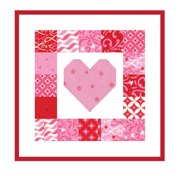 H is for Heart (Alphabet Series) by Lindsey Weight of Primrose Cottage Quilts - Quilt PDF Pattern