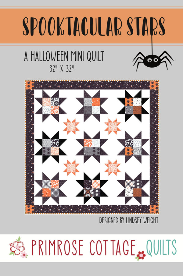 Spooktacular Stars by Lindsey Weight of Primrose Cottage Quilts - Quilt PDF Pattern
