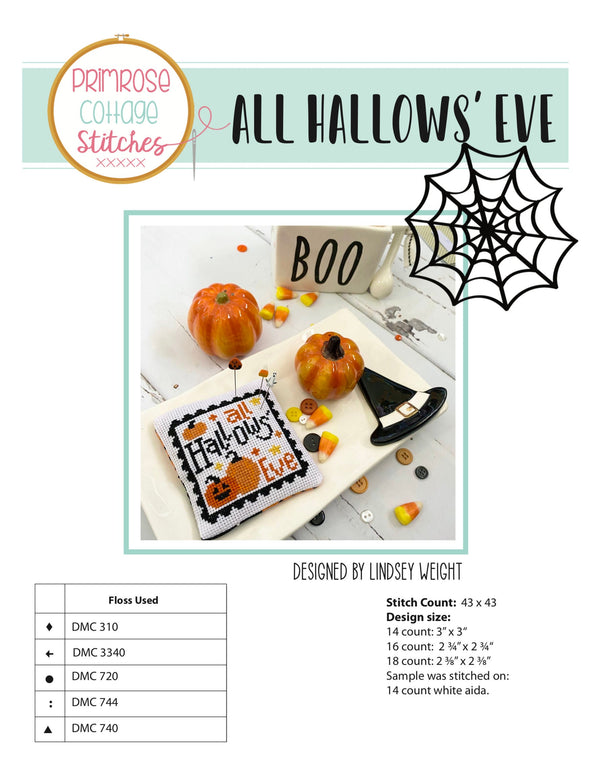 All Hallows' Eve {Lindsey's Stamp Series} Cross Stitch by Lindsey Weight of Primrose Cottage- PDF Pattern