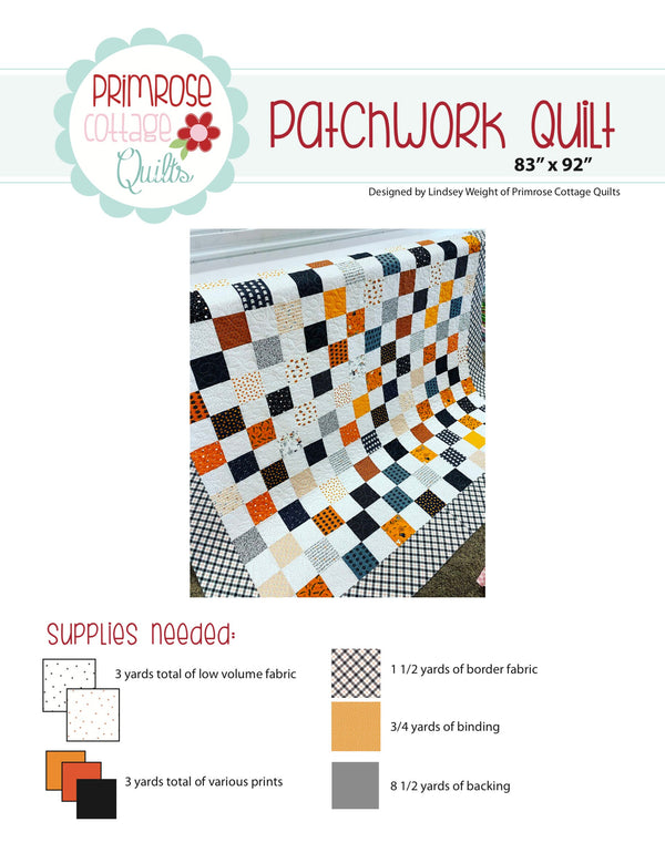 Patchwork Quilt by Lindsey Weight of Primrose Cottage Quilts - Quilt PDF Pattern