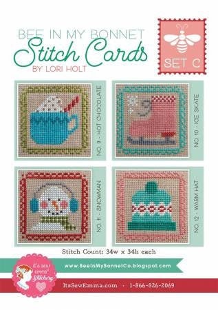 Bee In My Bonnet Stitch Card Set C by Lori Holt - PAPER Pattern
