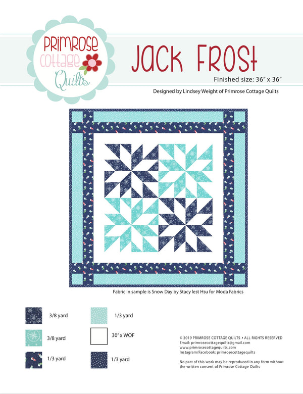 Jack Frost by Lindsey Weight of Primrose Cottage Quilts - Quilt PDF Pattern
