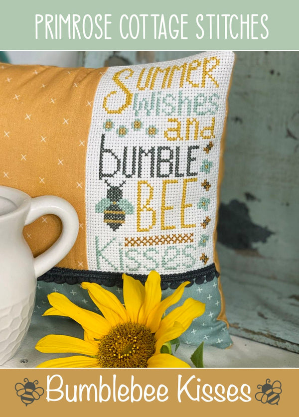 Bumblebee Kisses Cross Stitch by Lindsey Weight of Primrose Cottage Stitches - PDF Pattern