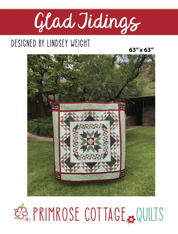 Glad Tidings by Lindsey Weight of Primrose Cottage Quilts - Quilt PDF Pattern
