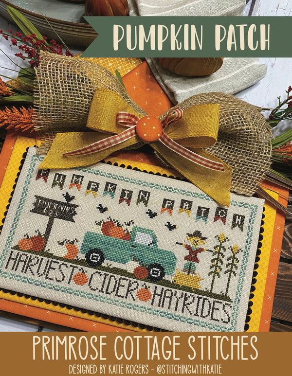 Pumpkin Patch Cross Stitch by Katie Rogers of Primrose Cottage Stitches - PDF Pattern