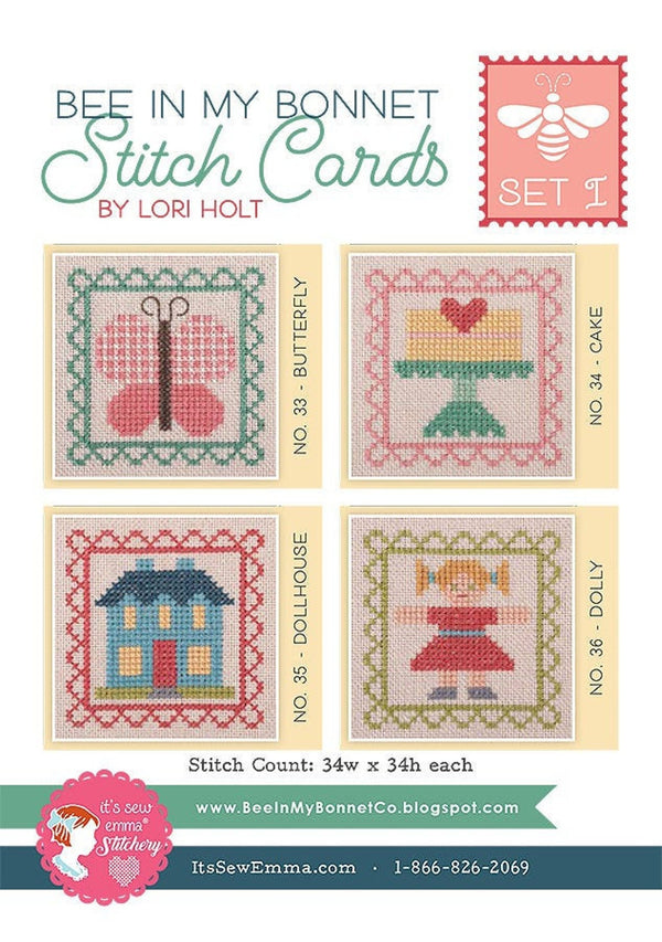 Bee In My Bonnet Stitch Card Set I by Lori Holt of Bee in my Bonnet - PAPER Pattern