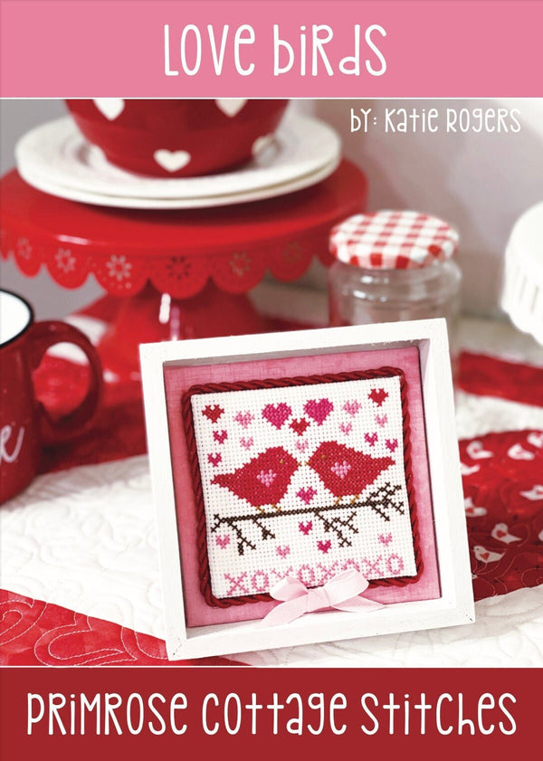 Love Birds Cross Stitch by Katie Rogers of Primrose Cottage Stitches - PAPER Pattern PCS-049