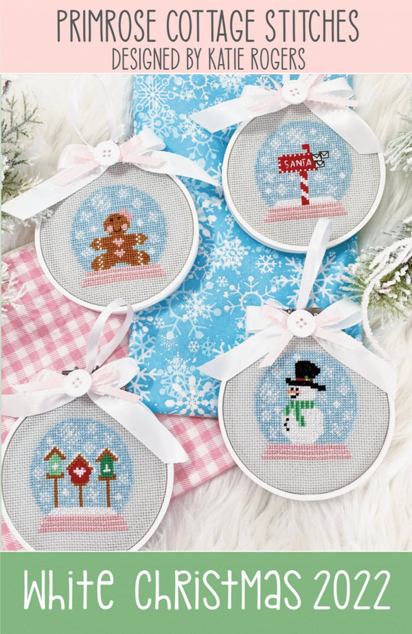 White Christmas 2022 Cross Stitch by Katie Rogers of Primrose Cottage - PAPER Pattern PCS-058