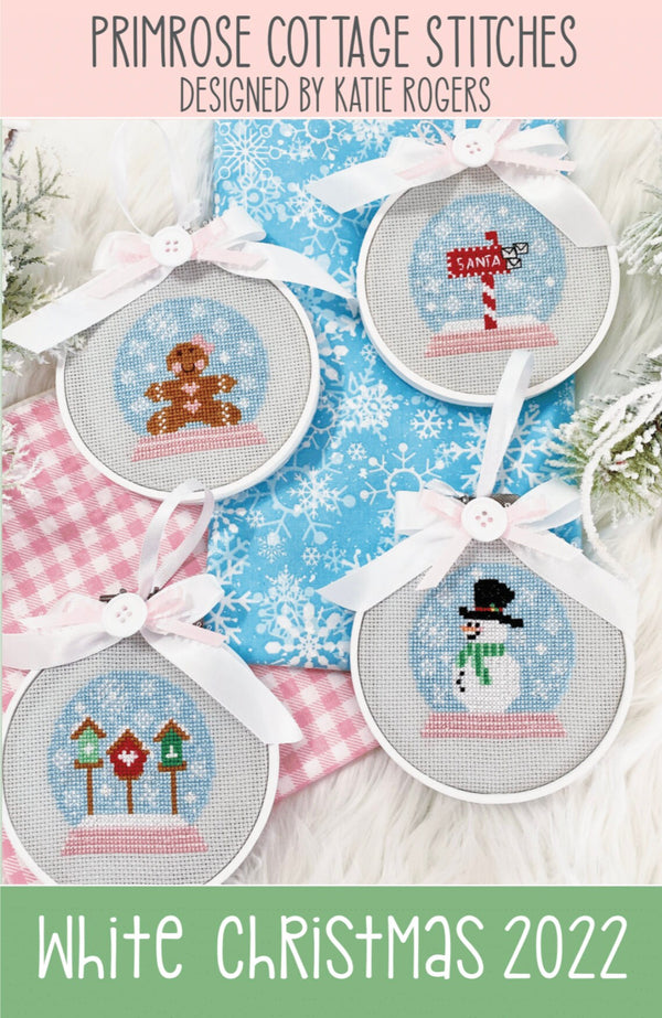 White Christmas 2022 Cross Stitch by Katie Rogers of Primrose Cottage - PDF Pattern