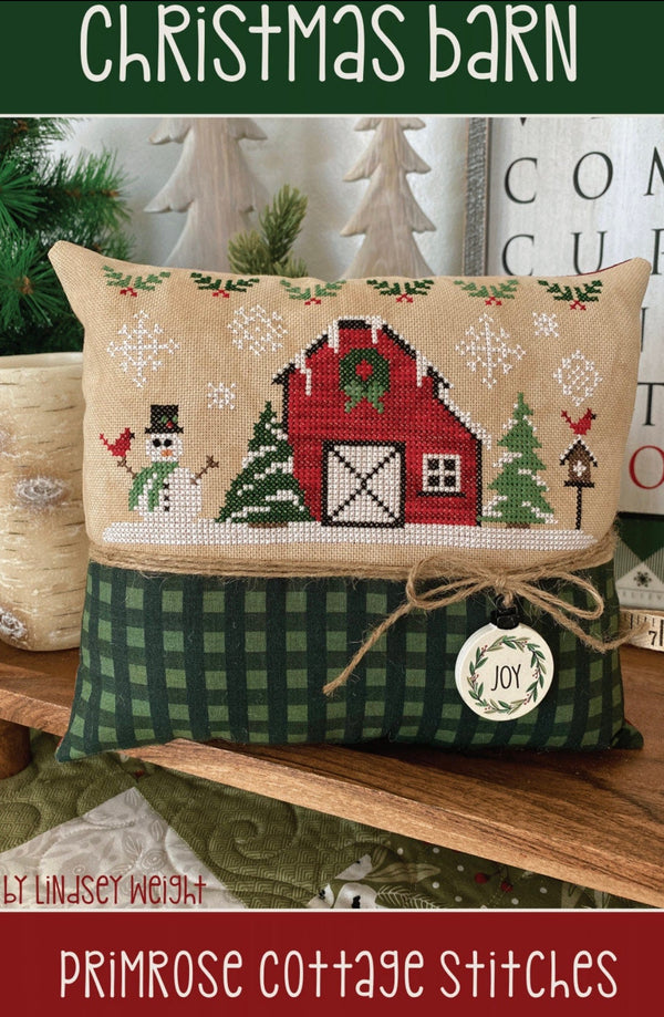 Christmas Barn Cross Stitch by Lindsey Weight of Primrose Cottage Stitches - PDF Pattern