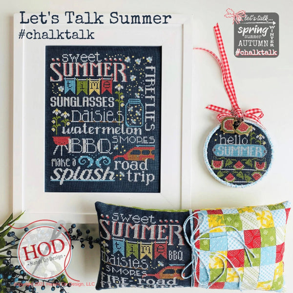 Let's Talk Summer Cross Stitch by Hands on Design - PAPER Pattern